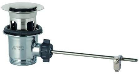 GROHE Ablaufgarnitur 1 1/4 Zoll für Waschtisch mit Überlauf – Chrom, Messing, Hebemechanismus