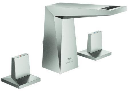 GROHE Allure Brilliant 3-Loch-Waschtischbatterie mit flachem Auslauf in Chrom
