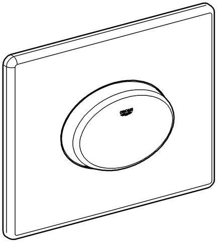 GROHE Skate Air WC-Betätigungsplatte 1-Mengen-Technik chrom 156x197 mm