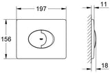 GROHE Skate Air WC-Betätigungsplatte 38506 Start/Stopp 2-Mengen waagerecht Chrom
