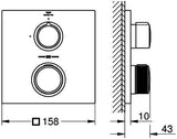 GROHE Allure Unterputz-Thermostat Fertigmontageset 1 Absperrventil cool sunrise gebürstet