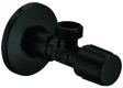 GROHE Eckventil 102342 1/2 Zoll x 1/2 Zoll langer Schubschaft matt black – Messing, mit Fettkammer & O-Ring Abdichtung