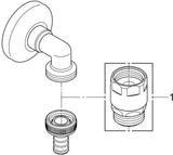 GROHE Waschmaschinen-Schlauchanschlussbogen 41125 DN15 für Unterputzmontage – Chrom