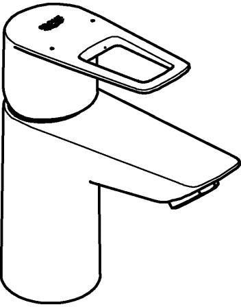 GROHE BauLoop Einhand-Waschtischbatterie S-Size mit PushOpen Ablaufgarnitur chrom