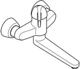 GROHE Euroeco Special Sicherheitsmischbatterie Wandmontage 256 mm Ausladung Chrom