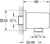 GROHE Allure Brilliant Wandanschlussbogen 1/2" eigensicher Chrom – mit Rosette