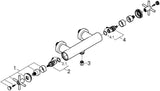 GROHE Atrio 2-Griff-Brausebatterie Wandmontage Kreuzgriffe Chrom – 26895