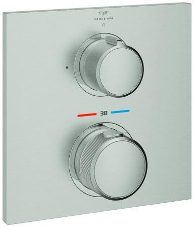 GROHE Allure Unterputz-Thermostat Fertigmontageset 1 Absperrventil cool sunrise gebürstet