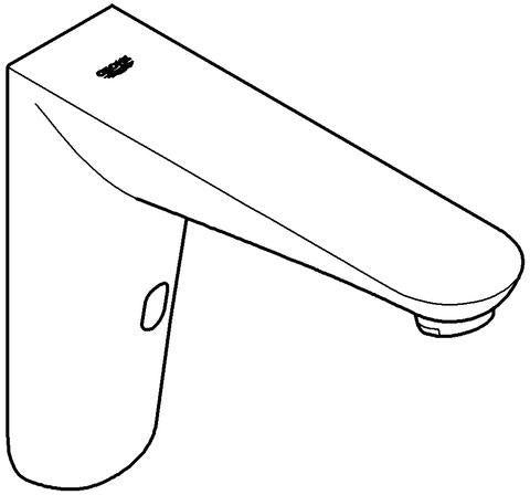 GROHE Euroeco CE Infrarot-Elektronik für Waschtisch-Wandarmatur, 6V Chrom, ohne Mischung