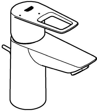 GROHE BauLoop Einhand-Waschtischbatterie S-Size mit Kaltstart-Funktion und EcoJoy in Chrom