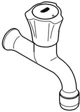 GROHE Costa Auslaufventil DN15 Wandmontage – verchromt, wärmeisolierte Metallgriffe, Mousseur
