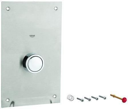 GROHE Abdeckplatte 43176 komplett für Austauscharmatur chrom – Druckknopfbetätigung