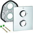 GROHE Rosette 47901 chrom – Armaturenrosette für Grohtherm F THM Rapido mit 2-Wegeumstellung