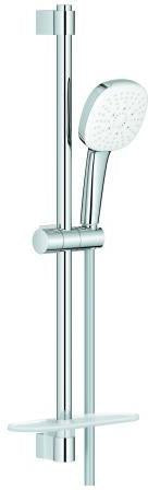 GROHE Tempesta Cube 110 Brausestangenset 600 mm 3 Strahlarten Chrom mit Ablage