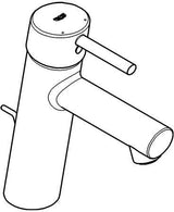 GROHE Concetto EH-Waschtischbatterie 23450_1 mittelhoch chrom – Einhandhebelmischer mit Zugstangen-Ablaufgarnitur