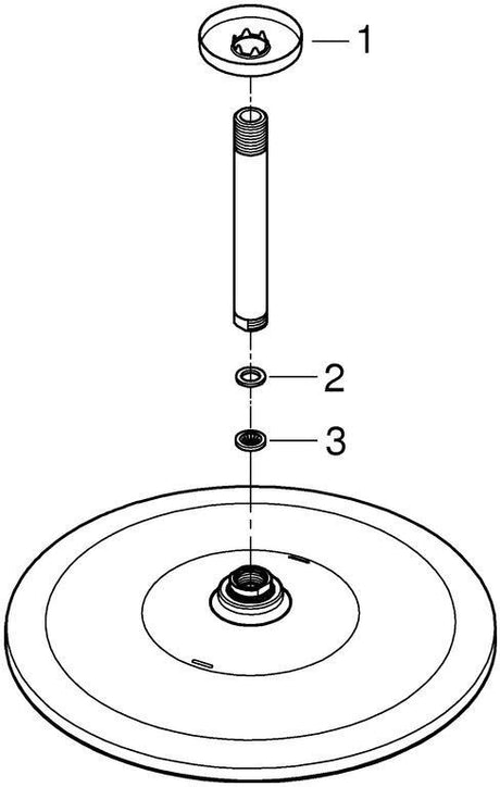 GROHE Rainshower 310 Mono Kopfbrauseset mit Deckenauslass 142 mm Chrom – 1 Strahlart