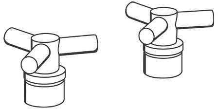 GROHE Atrio Griff 18026 Kreuzgriff 2er-Set Chrom – LongLife Oberfläche