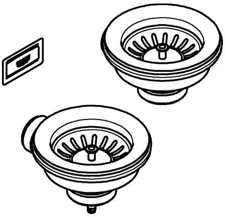GROHE Spülen-Ablaufgarnitur 40997 für 1 Becken ohne Exzenter, hard graphite gebürstet
