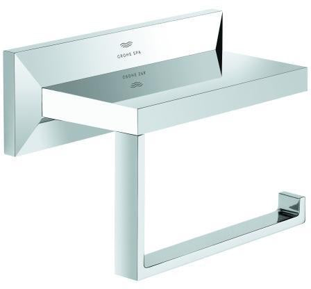 GROHE WC-Papierhalter Allure Brilliant 40898 ohne Deckel chrom – verdeckte Wandmontage
