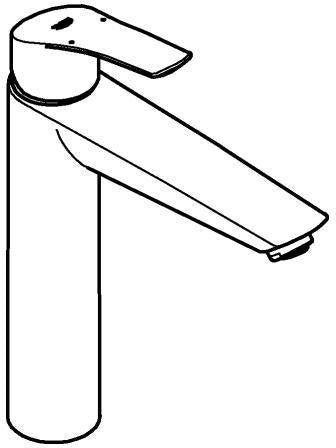 GROHE Eurosmart Einhand-Waschtischbatterie XL-Size für freistehende Waschschüsseln, Chrom