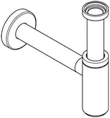 GROHE Geruchsverschluss 28912 für Waschtische 1 1/4 Zoll Messing Chrom – Flaschensiphon mit Rosette