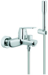 GROHE Eurosmart Cosmopolitan Einhand-Wannenbatterie Wandmontage mit Brausegarnitur chrom