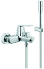 GROHE Eurosmart Cosmopolitan Einhand-Wannenbatterie Wandmontage mit Brausegarnitur chrom