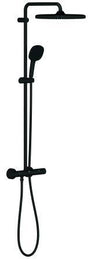 GROHE Tempesta 250 Cube Duschsystem mit Thermostat-Brausebatterie – matt black