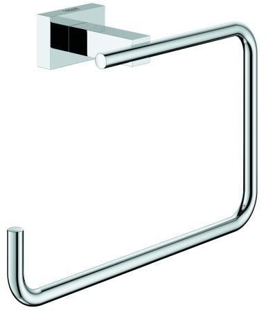 GROHE Handtuchring Essentials Cube 40510_1 aus Metall in Chrom – verdeckte Befestigung