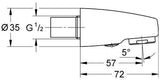 GROHE Auslaufbrause 46103 für Europlus Waschtischbatterie – ausziehbar, chrom