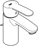 GROHE Eurostyle Cosmopolitan Einhand-Waschtischbatterie mit EcoJoy und versenkbarer Kette, Chrom