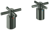 GROHE Atrio Kreuzgriffe 14217 – 1 Paar, Chrom, LongLife Oberfläche, H/C-Markierung
