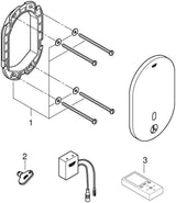 GROHE Eurosmart Cosmopolitan E Bluetooth Infrarot-Elektronik für Brausethermostat – Chrom, Fertigmontageset