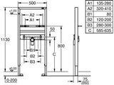 GROHE Rapid SL Waschtisch-Element 1,13 m für Einlochbatterie – vormontiert, selbsttragend, Schallschutz