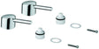 GROHE Griffpaar 48310 Concetto – Chrom, Markierung blau/rot, Metall