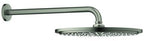 Br.-arm 380mm 8l/min satin steel