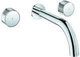 GROHE Atrio Private Collection 3-Loch-Waschtischbatterie Wandmontage Chrom mit Knopfbetätigung