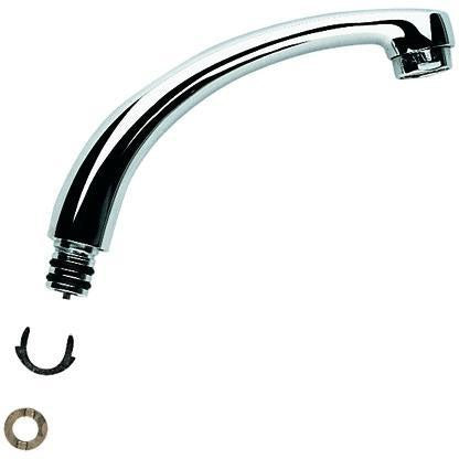 GROHE Gussauslauf 13408 mit Mousseur und Anschlagring, Ausladung 120 mm, Chrom