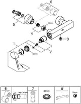 GROHE Plus Einhand-Brausebatterie Wandmontage Chrom – mit Temperaturbegrenzer & SilkMove