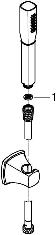 GROHE Grandera Stick Wandhalterset 1 Strahlart 7,6 l/min Chrom – DreamSpray & SpeedClean