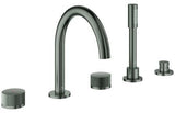 GROHE Atrio Private Collection 5-Loch-Wannenkombination mit Knopfbetätigung in Chrom