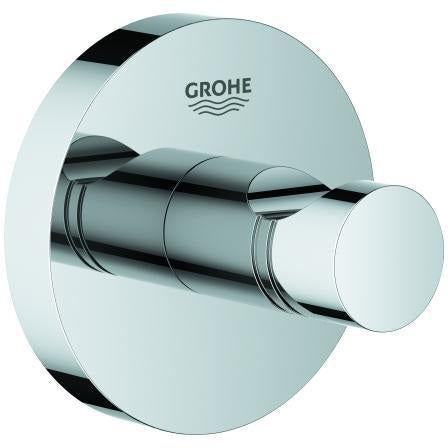 GROHE Essentials Bademantelhaken Metall chrom – verdeckte Wandmontage, 1 Haken