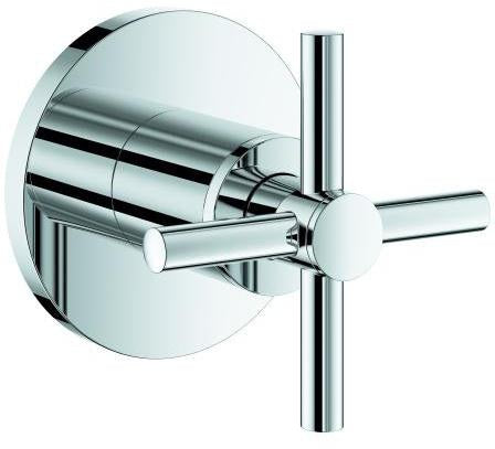 GROHE Unterputzventil-Oberbau Atrio Kreuz-Griff Chrom – Hochwertiger Aufbauteil mit Abdeckrosette