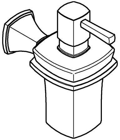 GROHE Grandera Halter mit Keramik-Seifenspender 40910, 110 ml, Chrom, Wandmontage