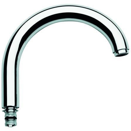 GROHE Rohrauslauf U-Auslauf Chrom, Ausladung 175 mm, Höhe 80 mm, drehbar, Schaumstrahldüse