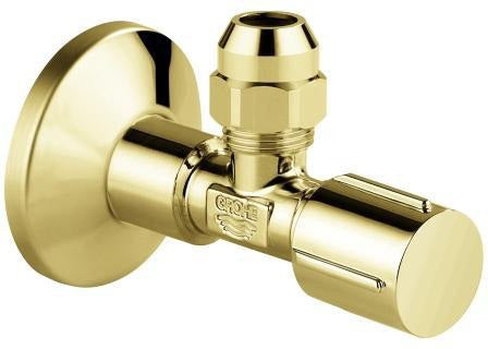GROHE Eckventil 1/2x3/8'' mit Quetschverschraubung, Schubrosette & Metallgriff – Chrom
