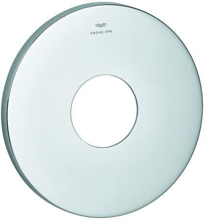 GROHE Rosette 48615 rund für Einhandmischer-Fertigmontagesets, Chrom, FastFixation, 53,1 mm