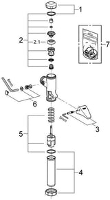 GROHE DAL-Automatic-Spüler für WC, DN 20, Aufputz, Messing, Chrom, mit Hebelbetätigung