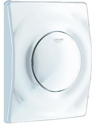 GROHE Urinal-Betätigung Surf 37018 mit Druckknopfbetätigung in Chrom – 116 x 144 mm