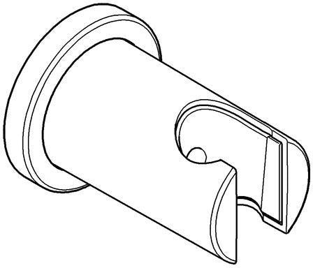 GROHE Rainshower Wandbrausehalter 27074 – Nicht verstellbar, runde Rosette, Chrom